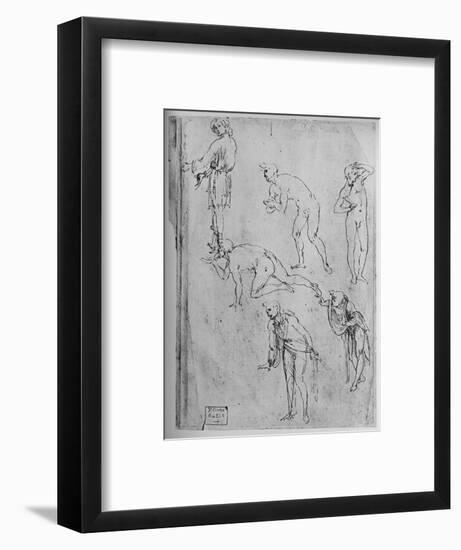 'Six Studies of Figures', 1481-1483 (1945)-Leonardo Da Vinci-Framed Giclee Print