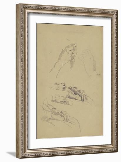 Six Studies of Hands, c.1870-90-Enoch Wood Perry-Framed Giclee Print
