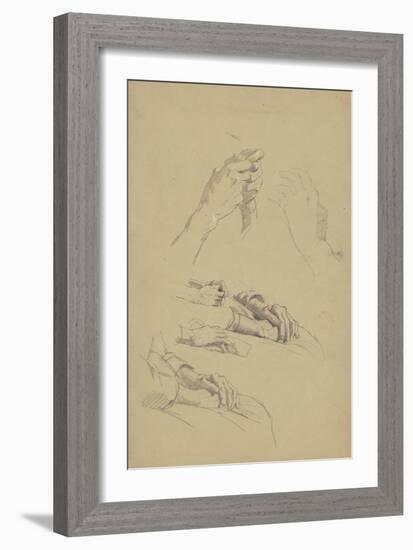 Six Studies of Hands, c.1870-90-Enoch Wood Perry-Framed Giclee Print