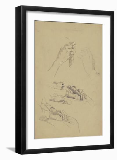 Six Studies of Hands, c.1870-90-Enoch Wood Perry-Framed Giclee Print