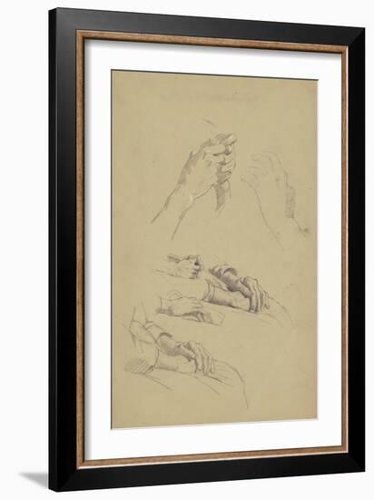 Six Studies of Hands, c.1870-90-Enoch Wood Perry-Framed Giclee Print