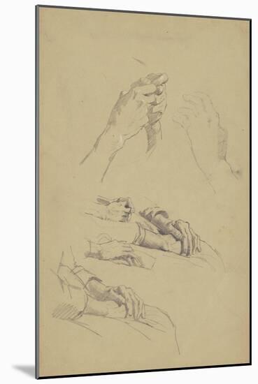 Six Studies of Hands, c.1870-90-Enoch Wood Perry-Mounted Giclee Print