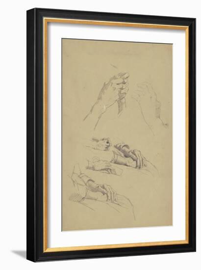 Six Studies of Hands, c.1870-90-Enoch Wood Perry-Framed Giclee Print