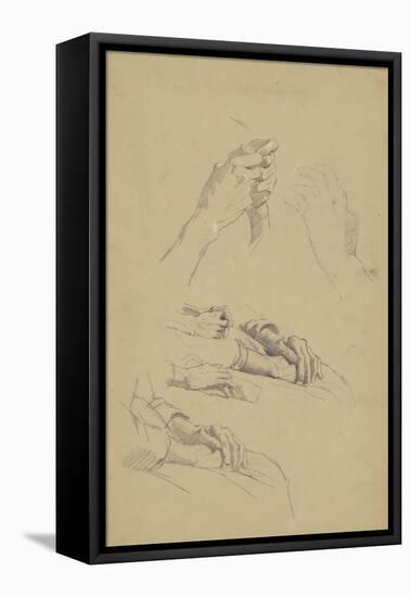 Six Studies of Hands, c.1870-90-Enoch Wood Perry-Framed Premier Image Canvas