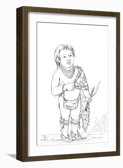 Six Year Old Native American Chief, 1841-Myers and Co-Framed Giclee Print