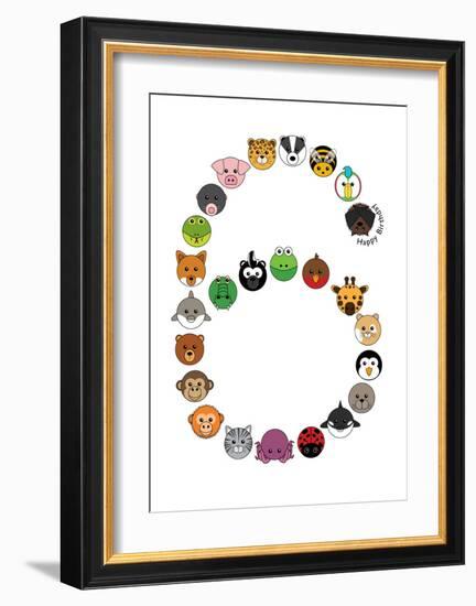 Six-null-Framed Art Print