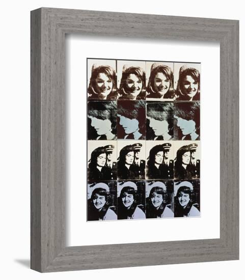 Sixteen Jackies, 1964-Andy Warhol-Framed Art Print