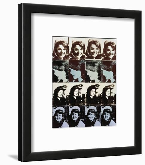 Sixteen Jackies, 1964-Andy Warhol-Framed Art Print