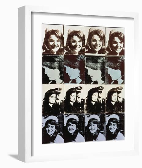 Sixteen Jackies, 1964-Andy Warhol-Framed Art Print