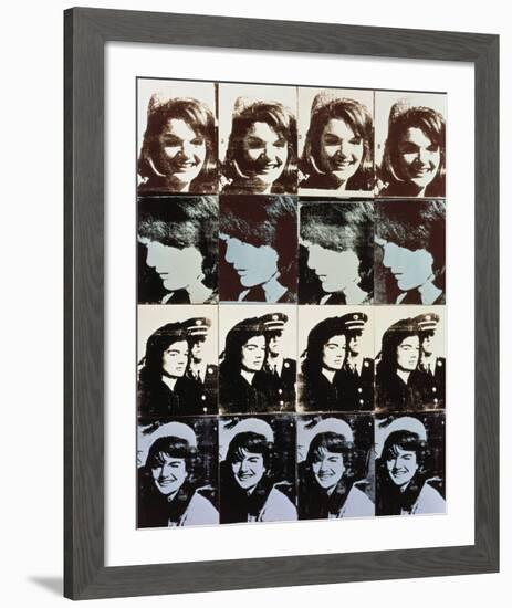 Sixteen Jackies, 1964-Andy Warhol-Framed Art Print