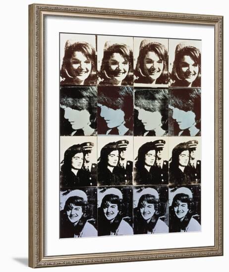 Sixteen Jackies, 1964-Andy Warhol-Framed Art Print