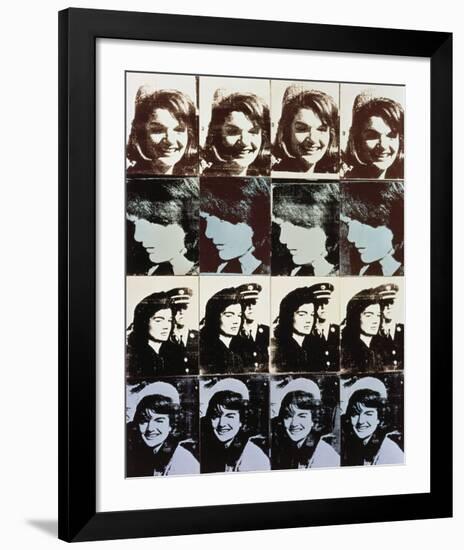 Sixteen Jackies, 1964-Andy Warhol-Framed Art Print