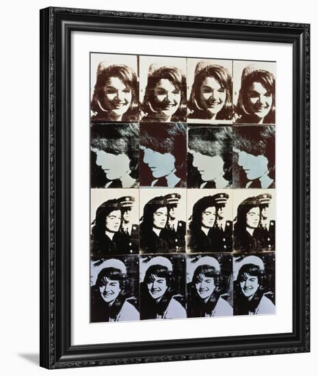 Sixteen Jackies, 1964-Andy Warhol-Framed Art Print