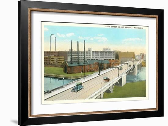 Sixth Street Bridge, Kenosha, Wisconsin-null-Framed Art Print