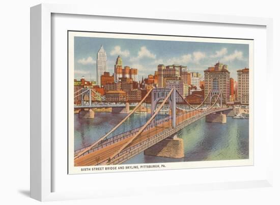 Sixth Street Bridge, Pittsburgh, Pennsylvania-null-Framed Art Print