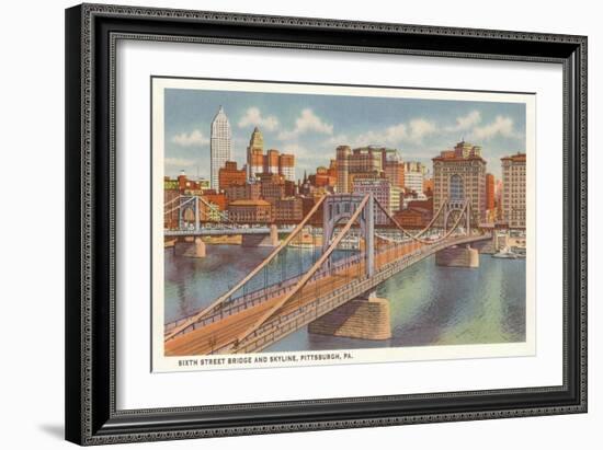 Sixth Street Bridge, Pittsburgh, Pennsylvania-null-Framed Art Print