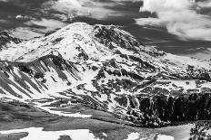 Black and White Image of the Mt. Freemont Lookout in Mt. Rainier National Park, Washington-SixView Studios-Photographic Print