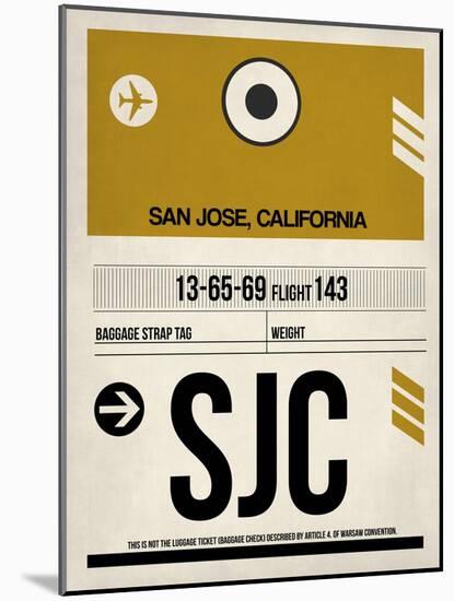 SJC San Jose Luggage Tag I-NaxArt-Mounted Art Print