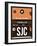 SJC San Jose Luggage Tag II-NaxArt-Framed Art Print