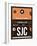 SJC San Jose Luggage Tag II-NaxArt-Framed Art Print