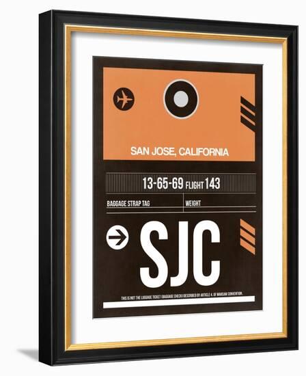 SJC San Jose Luggage Tag II-NaxArt-Framed Art Print