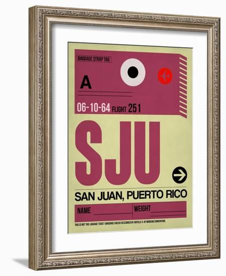 SJU San Juan Luggage Tag II-NaxArt-Framed Art Print