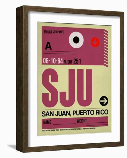SJU San Juan Luggage Tag II-NaxArt-Framed Art Print
