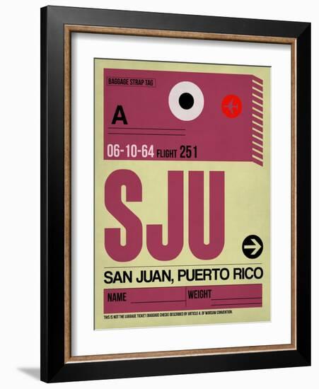 SJU San Juan Luggage Tag II-NaxArt-Framed Art Print