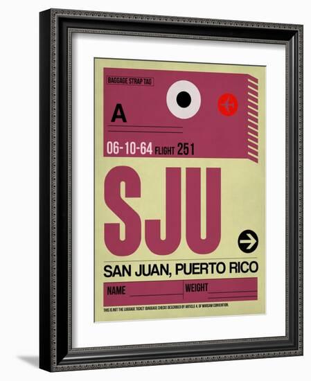 SJU San Juan Luggage Tag II-NaxArt-Framed Art Print