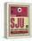 SJU San Juan Luggage Tag II-NaxArt-Framed Stretched Canvas