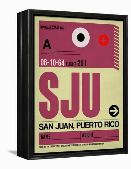 SJU San Juan Luggage Tag II-NaxArt-Framed Stretched Canvas