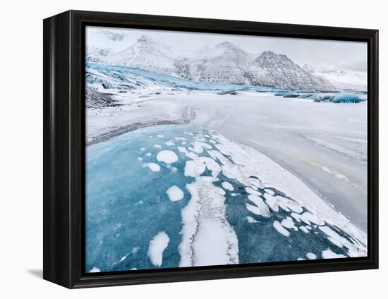 Skaftafelljokull Glacier in Vatnajokull During Winter-Martin Zwick-Framed Premier Image Canvas