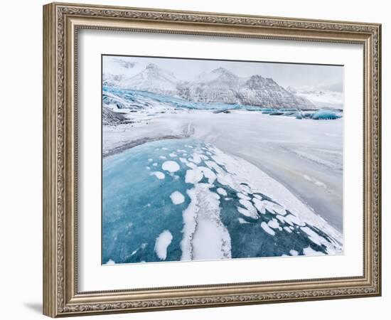 Skaftafelljokull Glacier in Vatnajokull During Winter-Martin Zwick-Framed Photographic Print