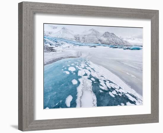 Skaftafelljokull Glacier in Vatnajokull During Winter-Martin Zwick-Framed Photographic Print