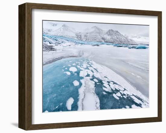 Skaftafelljokull Glacier in Vatnajokull During Winter-Martin Zwick-Framed Photographic Print