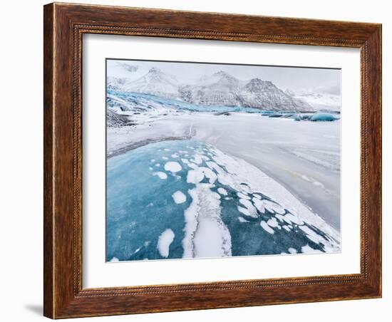 Skaftafelljokull Glacier in Vatnajokull During Winter-Martin Zwick-Framed Photographic Print