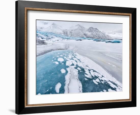 Skaftafelljokull Glacier in Vatnajokull During Winter-Martin Zwick-Framed Photographic Print
