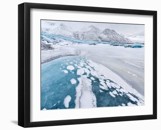 Skaftafelljokull Glacier in Vatnajokull During Winter-Martin Zwick-Framed Photographic Print