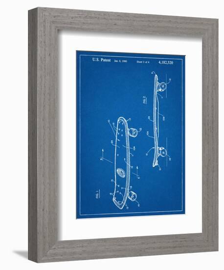 Skateboard Patent 1980-null-Framed Premium Giclee Print