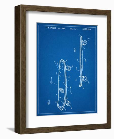Skateboard Patent 1980-null-Framed Premium Giclee Print