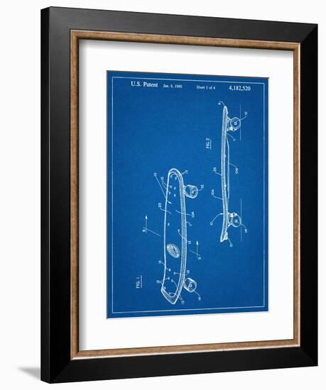 Skateboard Patent 1980-null-Framed Premium Giclee Print