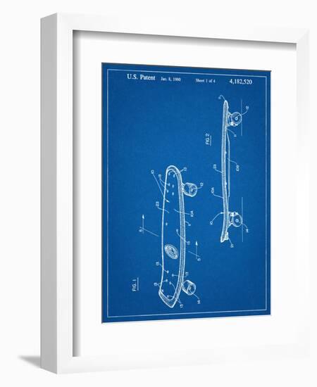 Skateboard Patent 1980-null-Framed Premium Giclee Print