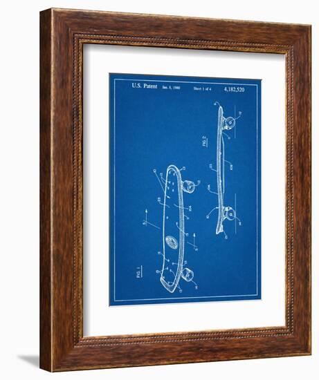 Skateboard Patent 1980-null-Framed Art Print