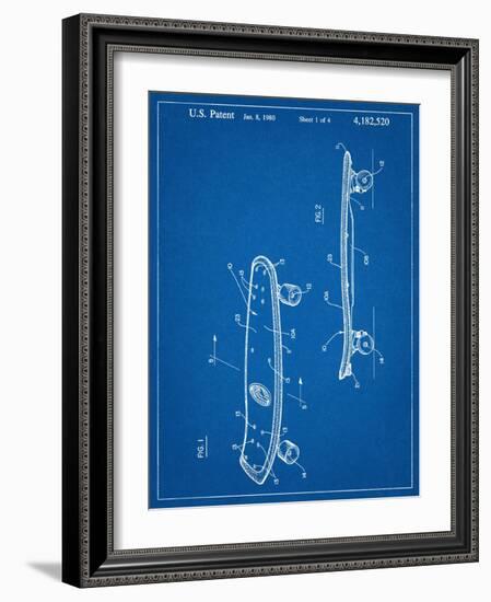 Skateboard Patent 1980-null-Framed Art Print