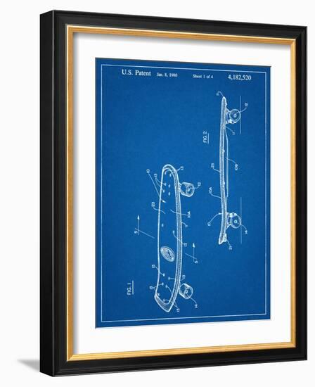 Skateboard Patent 1980-null-Framed Art Print