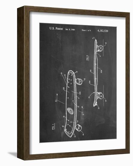 Skateboard Patent 1980-null-Framed Art Print