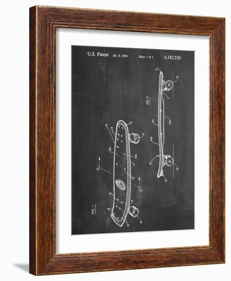 Skateboard Patent 1980-null-Framed Art Print