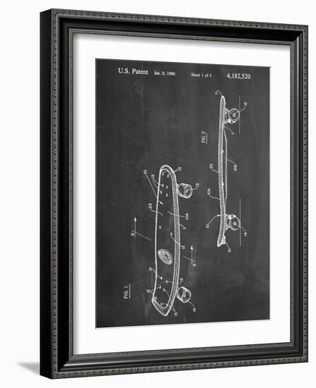 Skateboard Patent 1980-null-Framed Art Print