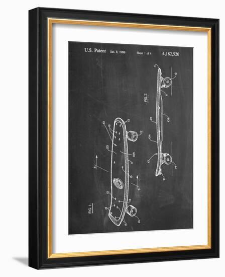 Skateboard Patent 1980-null-Framed Art Print