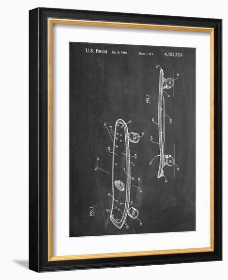 Skateboard Patent 1980-null-Framed Premium Giclee Print